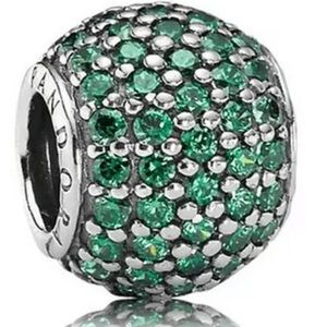 PANDORA GREEN PAVE LIGHTS CHARM